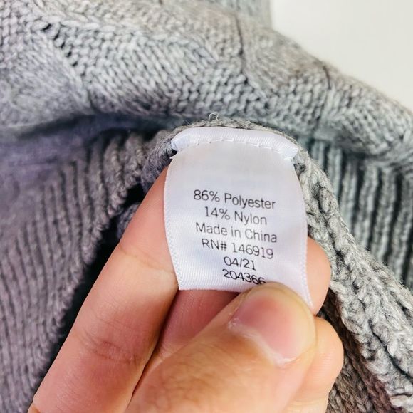 Croft & Barrow Gray Crew Neck Sweater, Textured feel, Stretchy size XXL - Picture 9 of 10